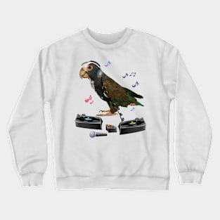 white-crowned parrot Crewneck Sweatshirt